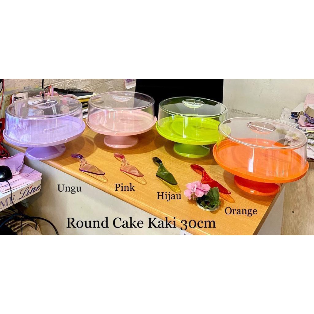 Round Cake Acrilic Herevin Kaki 30 CM