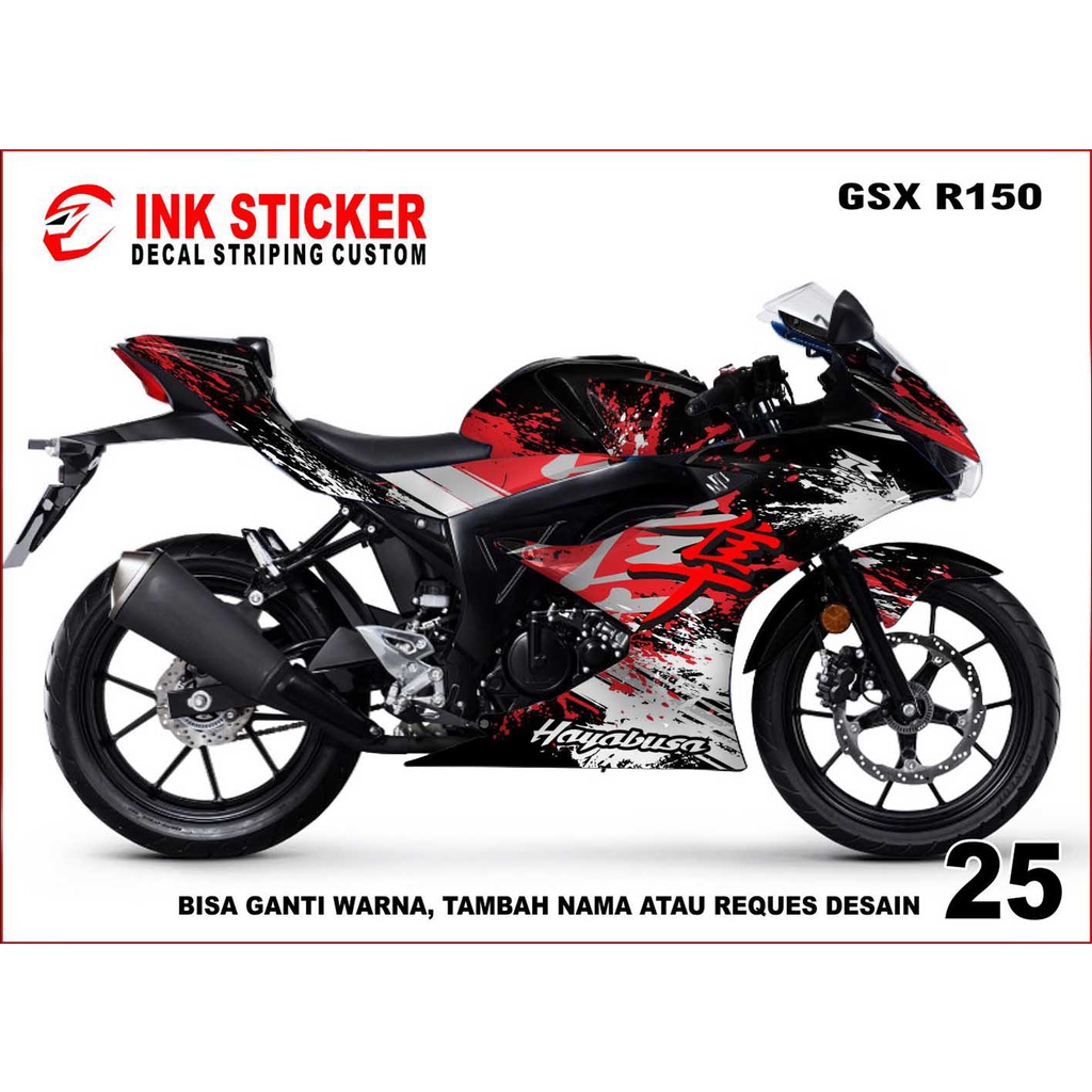 Sticker Decal GSX 150R 25 Fullbody, Decal Suzuki GSX 150