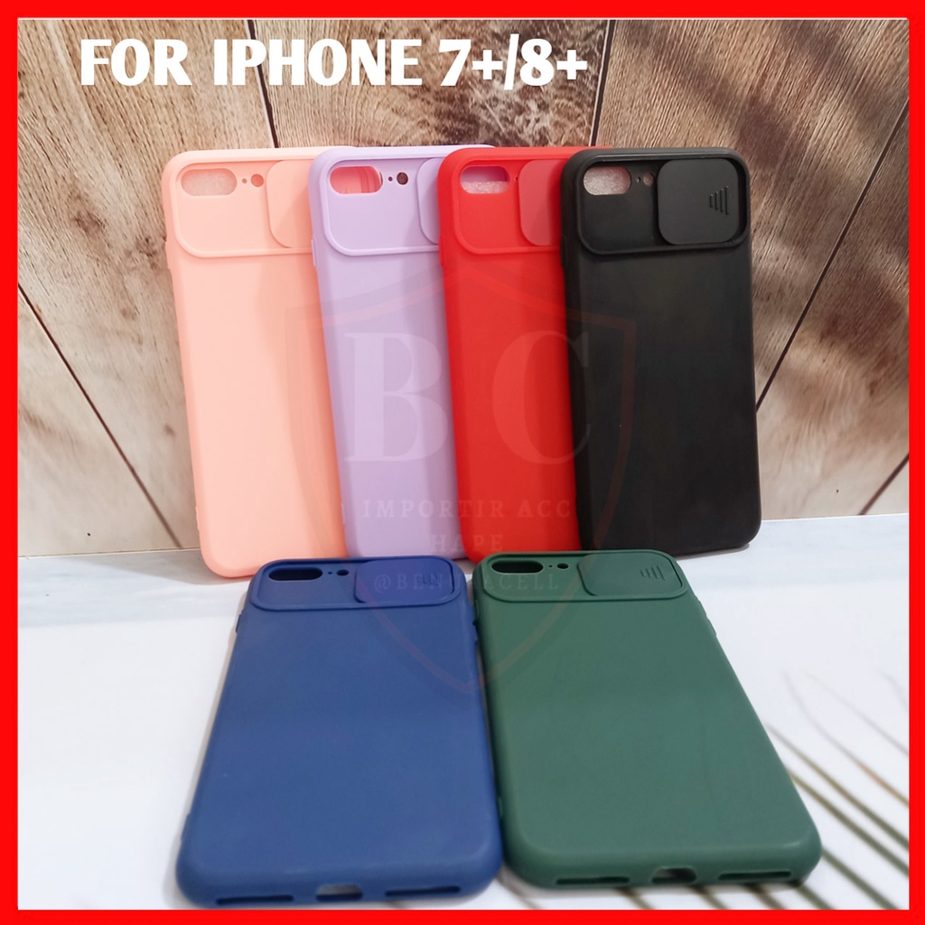 SOFTCASE IPHONE 8+ 8 PLUS - CASE SLIDE CAMERA IPHONE 7 PLUS IPHONE 7+