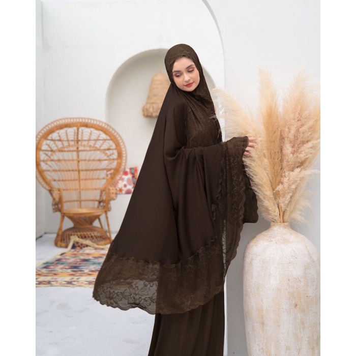 {FamilyStore} Mukena Afsha Silk Premium Afsha Hampers With Box - Amberwood Diskon
