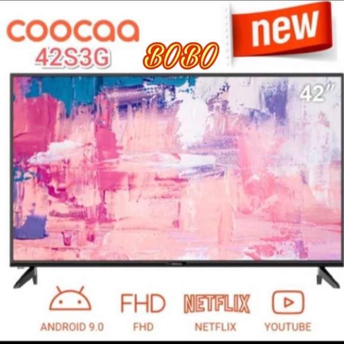 COOCAA LED TV 42S3G-42 INCH SMART ANDROID YOUTUBE NETFLIX NEW 2020 BOOM SALE
