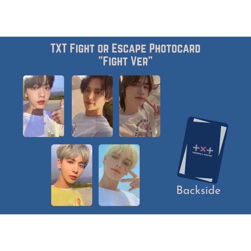 TubaTu (Txt) Fight or Escape Pc (Unofficial Photocard)