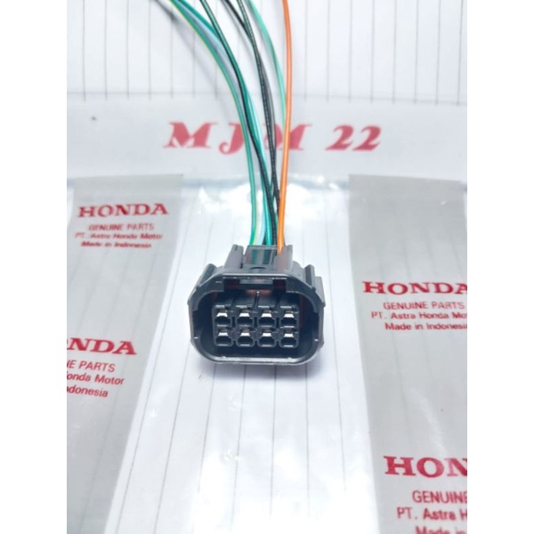 Soket kabel lampu depan headlamp pin 8 mobil Honda new jazz/Mobilio/HRV original