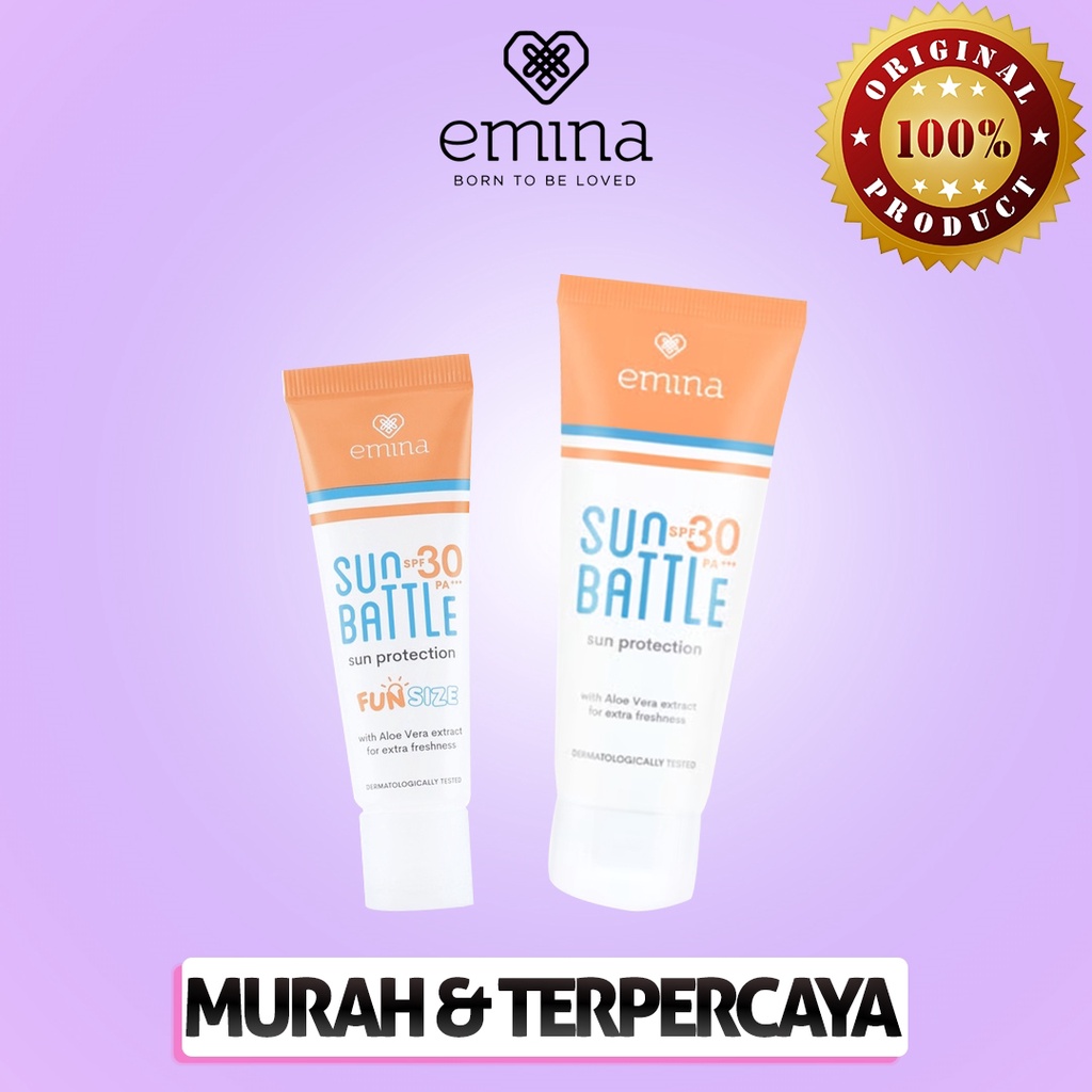 Jual Emina Sun Battle SPF 30 dan PA+++ / Emina Sun Protection 60ml