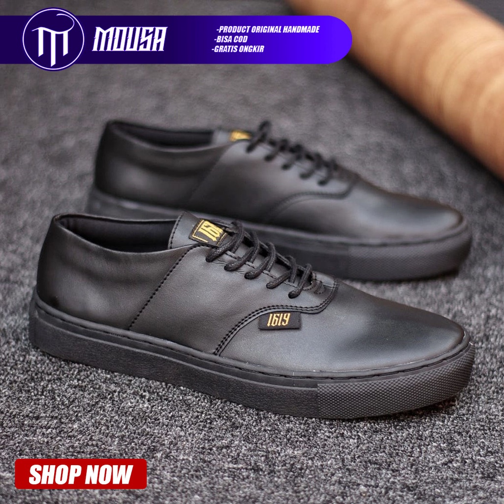 Sepatu Formal Pantofel Kerja Kantor Santai Kulit Pu Pria Kekinian Mousa Snepol