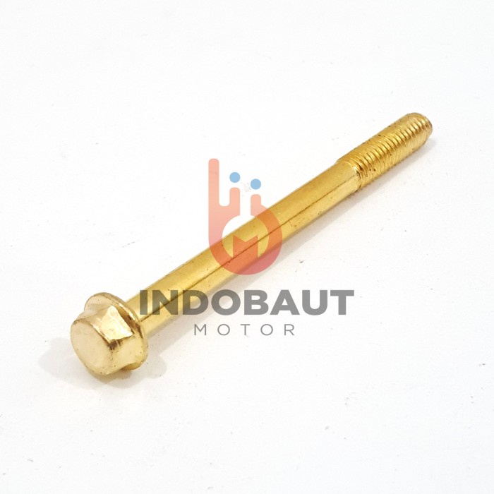 Flange Bolt Baut Blok Mesin 6x70 Kunci 8 Gold