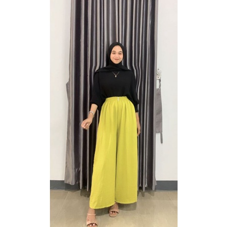 KULOT CRINKLE JUMBO KANCING DUA / CELANA PANJANG WANITA