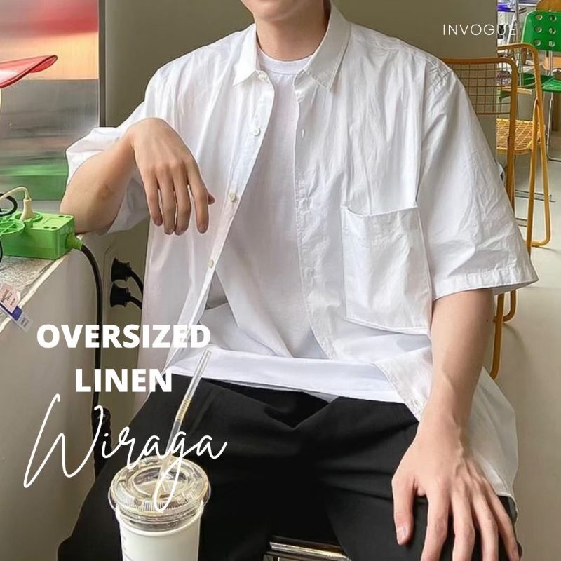 Kemeja Pria Lengan Pendek Oversize/ Kemeja Polos Pria / Kemeja Pria / Kemeja Terbaru