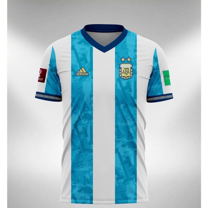 JERSEY TIMNAS ARGENTINA TERBARU 2022 2023 PIALA DUNIA QATAR FREE NICKNAME NO PUNGGUNG