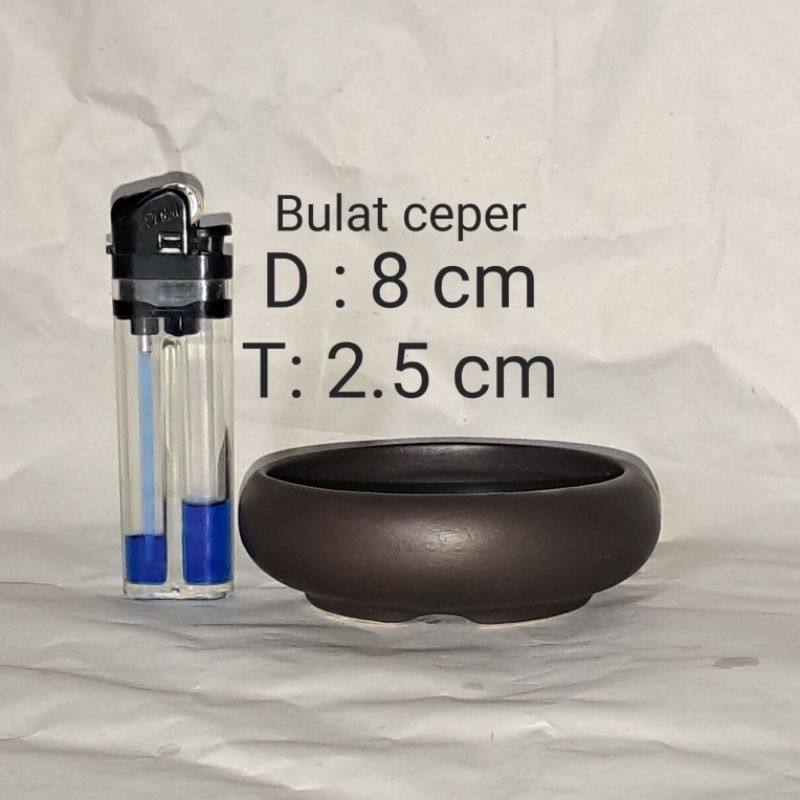 pot keramik bonsai mame/sito.bulat cepar/tipis