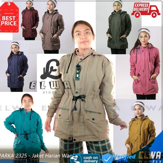 Parka 2325 Banyak Warna Jaket Parka Parasut Panjang Jaket Wanita Murah