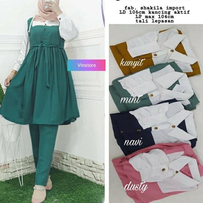 SALE✅Lemina Set Terbaru / One set Wanita model terbaru 2021|KD7