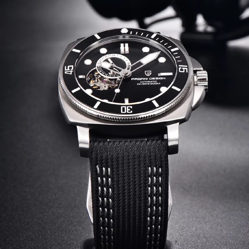 Pagani Design PD1736 Marine Sporty Strap Nato dan Kulit