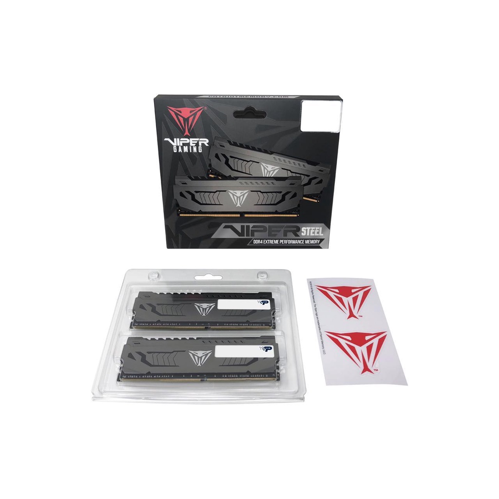 RAM PC PATRIOT Viper Steel HeadSink 8GB, 16GB, 32GB, 64GB Kit Dual Channel DDR4 3200Mhz CL16