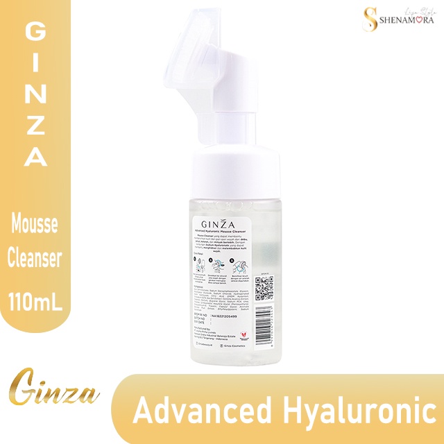 Ginza Mousse Cleanser Advanced Hyaluronic 110ml | Biru