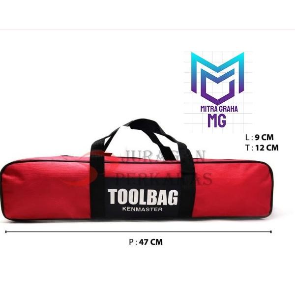 FLASH SALE MG KENMASTER TOOL BAG JUMBO BESAR TAS PERALATAN PERKAKAS KUNCI TOOLKIT TOOLBAG - MERAH ➤ 