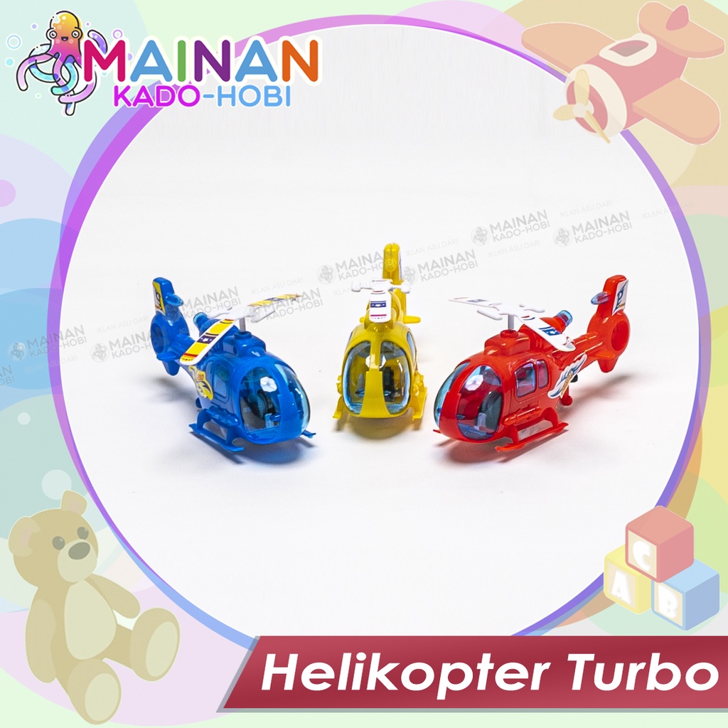 MAINAN ANAK MINIATUR DIECAST PESAWAT HELIKOPTER TURBO