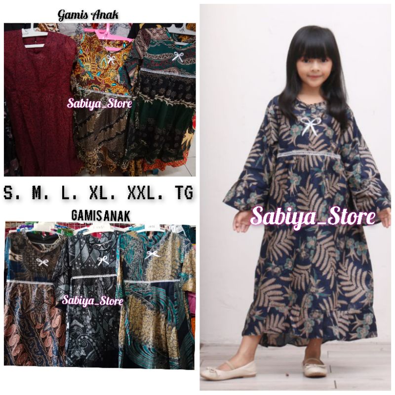 GAMIS BATIK ANAK / GAMIS BATIK MURAH / BAJU MUSLIM ANAK