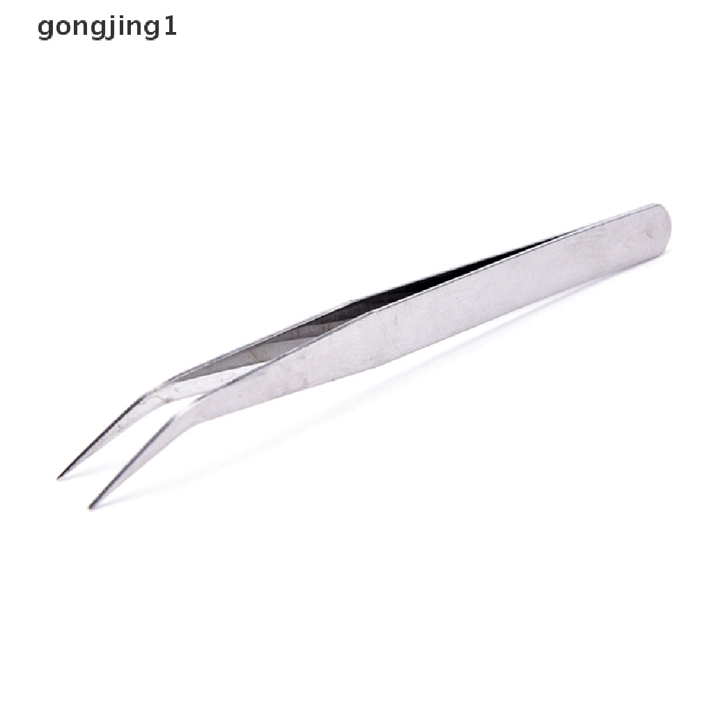 Ggg 2pcs Stainless Steel Lurus El Pinset Patchwork Hook Pick-up Makeup Tools ID