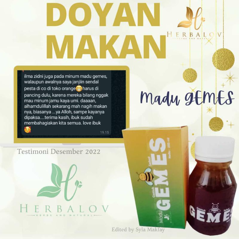 

madu gemes ( gemuk sehat) by herbalov