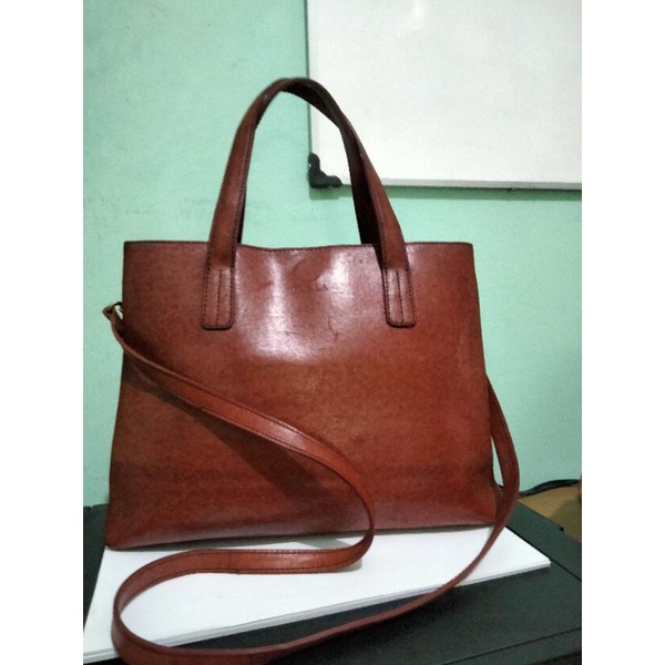 tas selempang Furla kulit asli preloved