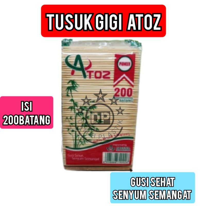 Tusuk Gigi Bamboo Refill Isi 200Batang Tusuk Gigi Murah Tusuk Gigi Bambu Import Atoz