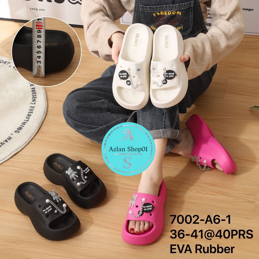 Sandal Selop Wedges Fuji Import BALANCE 7002 SIZE (36-41) / Sandal Wanita Korean style Murah