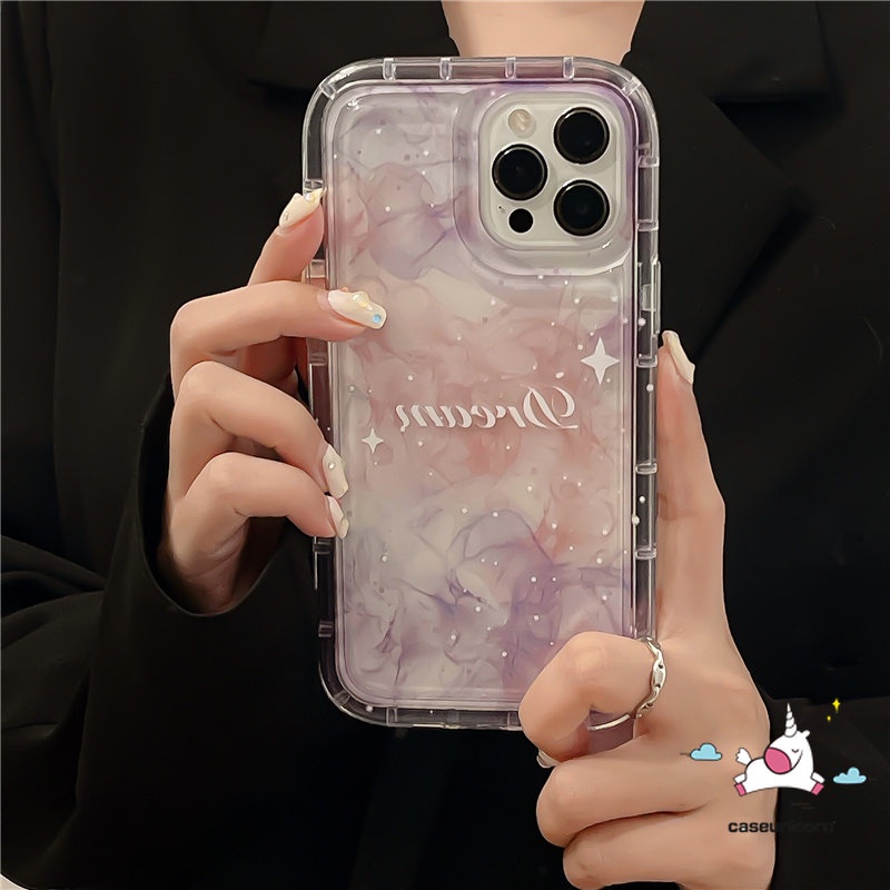 Kompatibel Untuk iPhone 7plus 11 14 13 12 Pro Max7 8 6 6S Plus XR X XS MAX Fantasi Langit Berbintang Airbag Shockproof Gradasi Bintang Bulan Soft TPU Bening Pasangan Phone Case