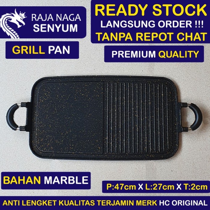Wjn Grill Pan Korea Teflon Anti Lengket Wajan Bbq Panci No Happy Call