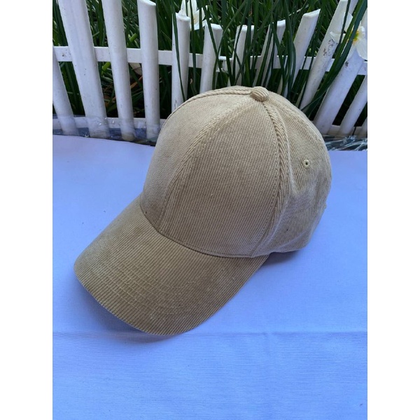 Topi polos corduroy Import Cream Khaki Polos Premium Clothing Pria Wanita Murah
