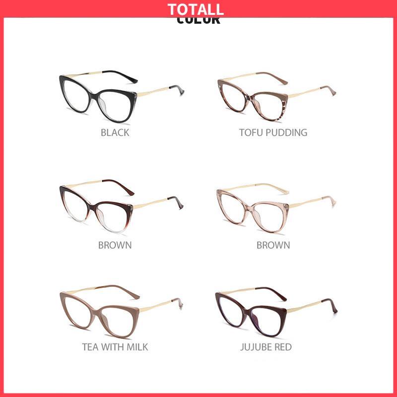 COD Kacamata Cat Eye Terbaru Anti-Radiasi Blue Light Wanita Dan Pria Import Kacamata Fashion Korea-Totall