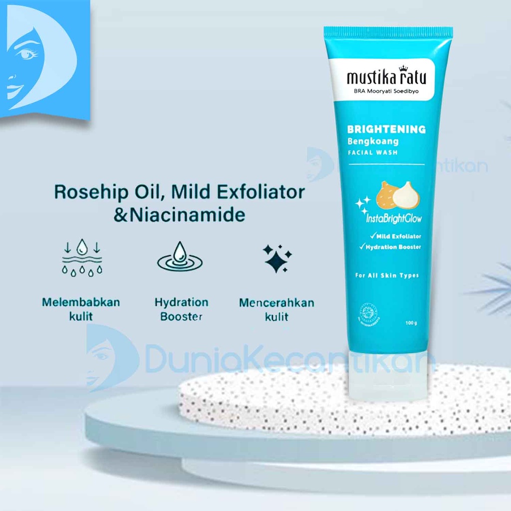 Mustika Ratu Brightening Bengkoang 2 in 1 Facial Cleanser Toner Face Wash Sabun Cuci Muka Cream Masker Bengkoang Moisturizer Pelembab Wajah MustikaRatu