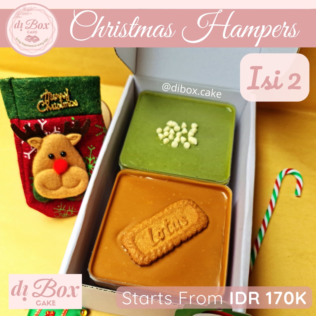 

Paket Isi 2 Christmas Hampers Dessert Box / Parcel Natal / Christmas Gift / Hadiah Natal
