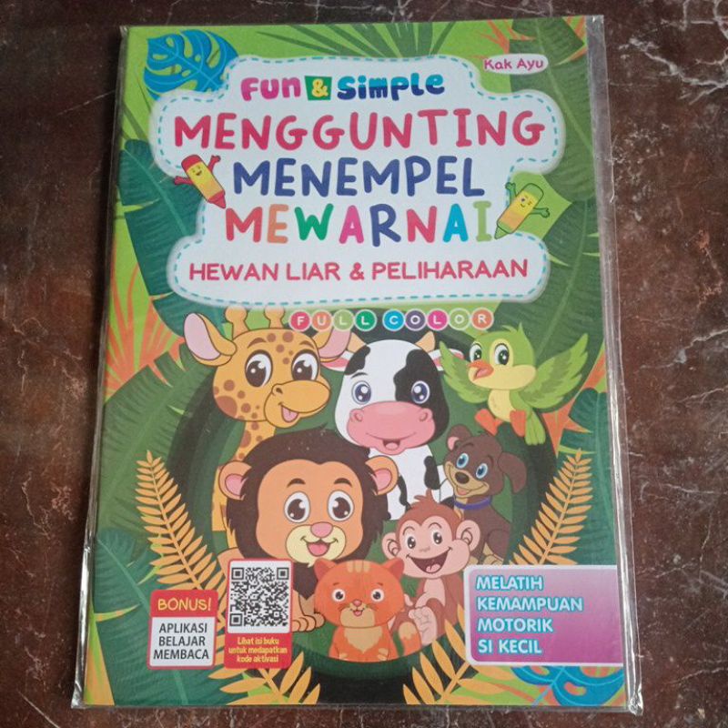 

BUKU ANAK TK PAUD FUN & SIMPLE HEWAN LIAR & PELIHARAAN MENGGUNTING, MENEMPEL, MEWARNAI