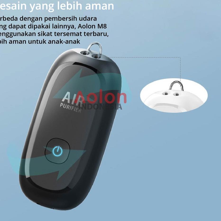 Terlaris Aolon  Air Purifier M8 / Kalung Generator Ion Negatif Mini Portable Usb 150Million