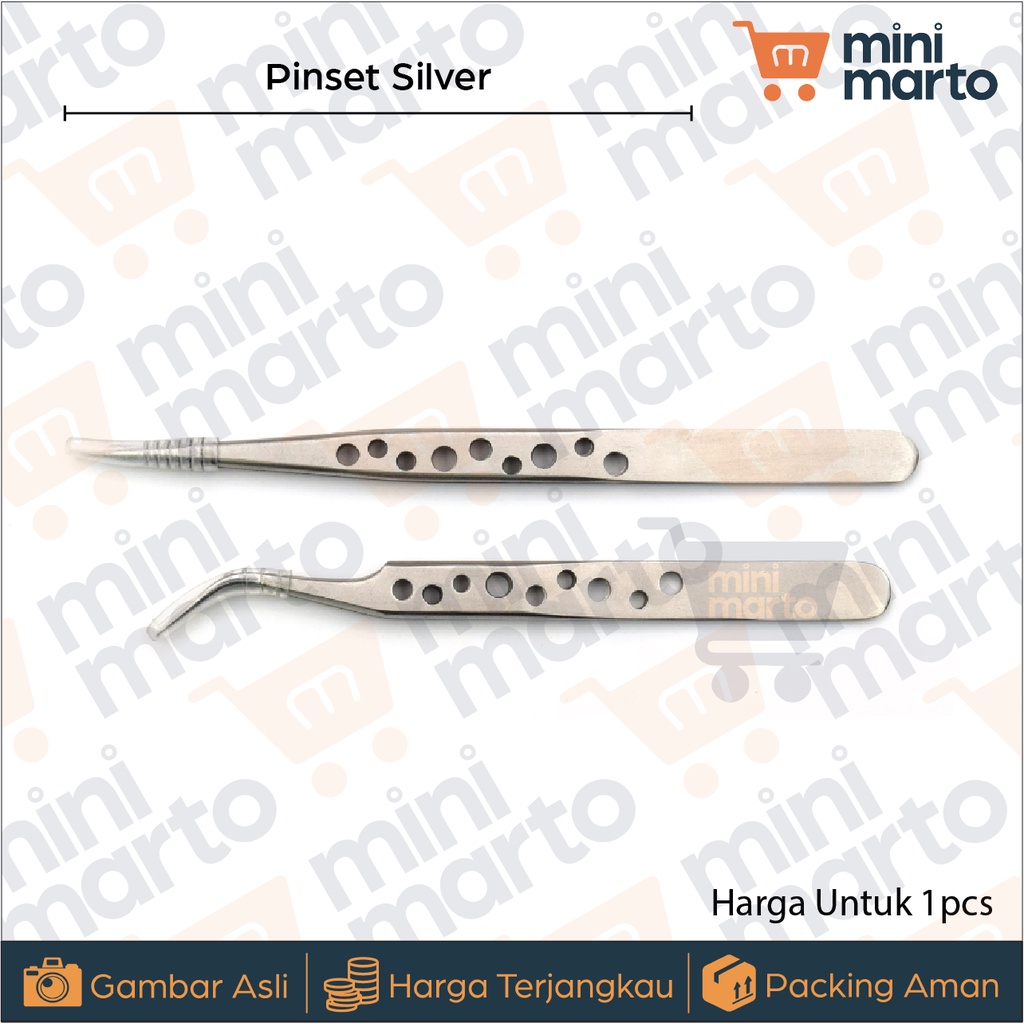 Pinset Bulu Mata Palsu Polos No Brand Tajam Bengkok atau Lurus - Minimarto