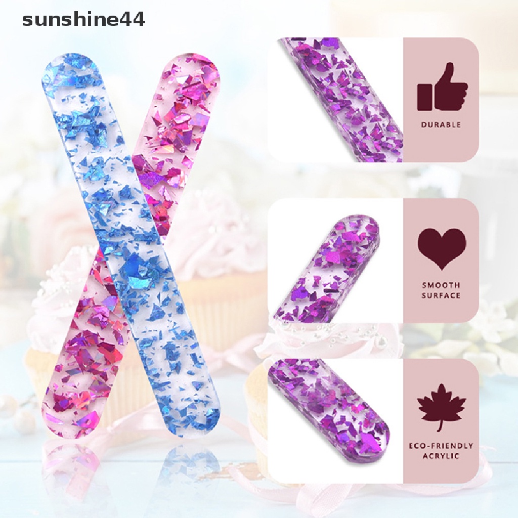 Sunshine 10pcs Stik Es Krim Loli / Kue / Permen Bahan Akrilik Reusable