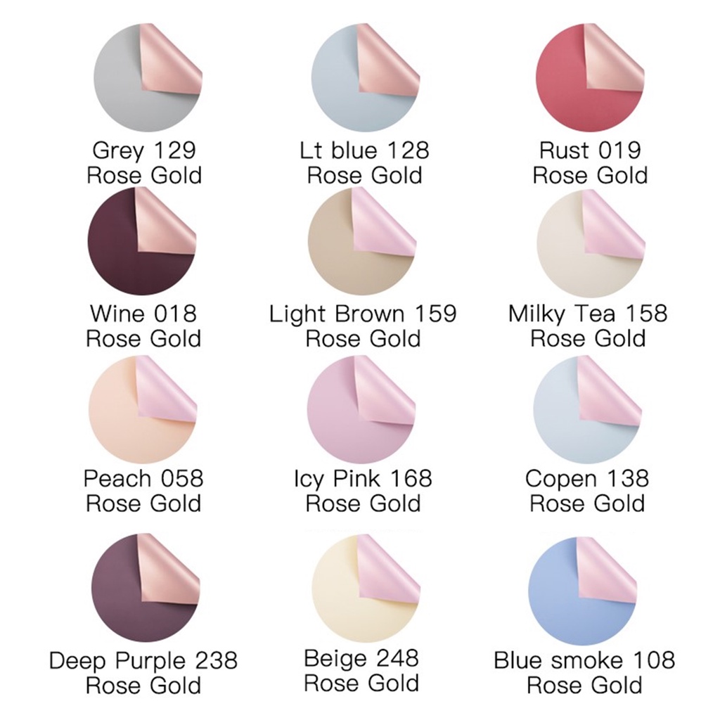 

[LEMBAR] BICOLOR ROSEGOLD CELLOPHANE | KERTAS BUKET BUNGA - KERTAS KADO - WRAPPING PAPER SAMPUL BUKU