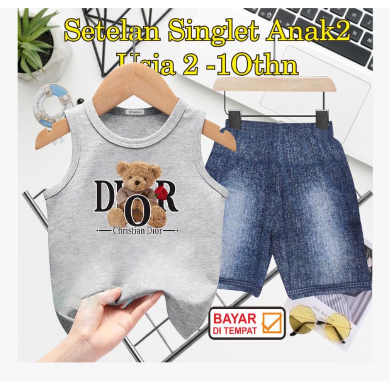 ((IB))STELAN ANAK2 SINGLET SEMI JEANS/BEAR DIGITAL SABLON