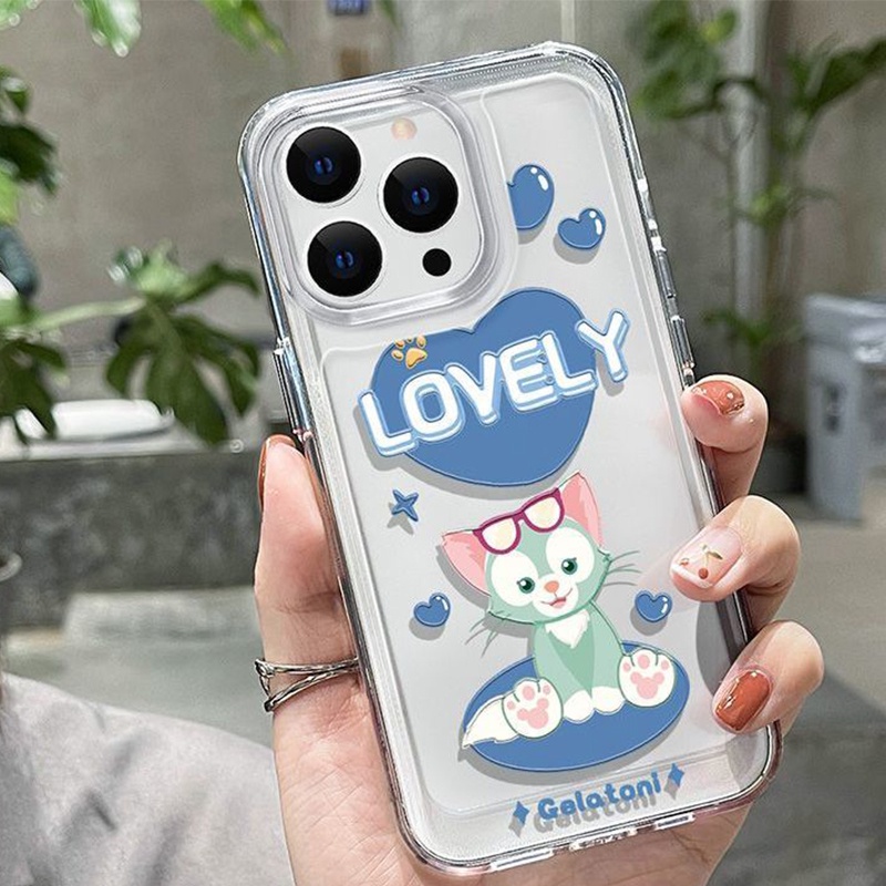 IPHONE Cute Lovely Fox Shockproof Soft Phone Case Kompatibel Untuk Iphone11 14 13 12 Pro XS Max Casing X XR 78 6 6S Plus Cover TPU Transparan