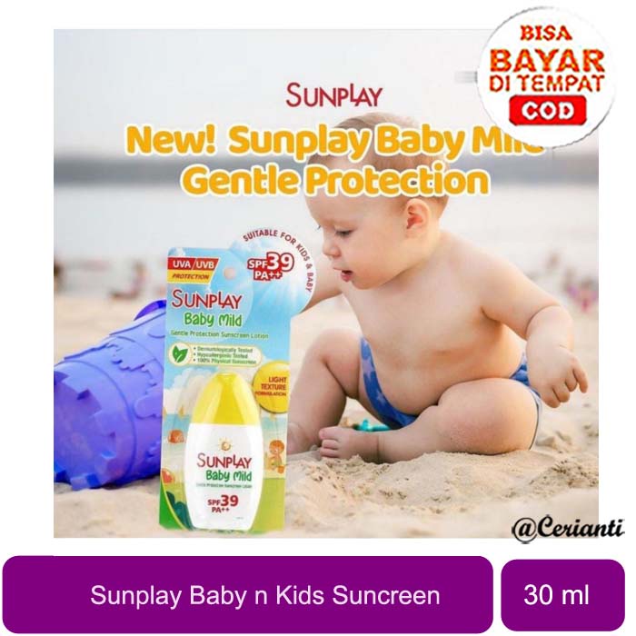 [SPF39 PA++ | SUNSCREEN BAYI &amp; ANAK ANAK] [BPOM] SUNPLAY BABY MILD SUNSCREEN LOTION SPF39 PA++ UVA/UVB 30ml