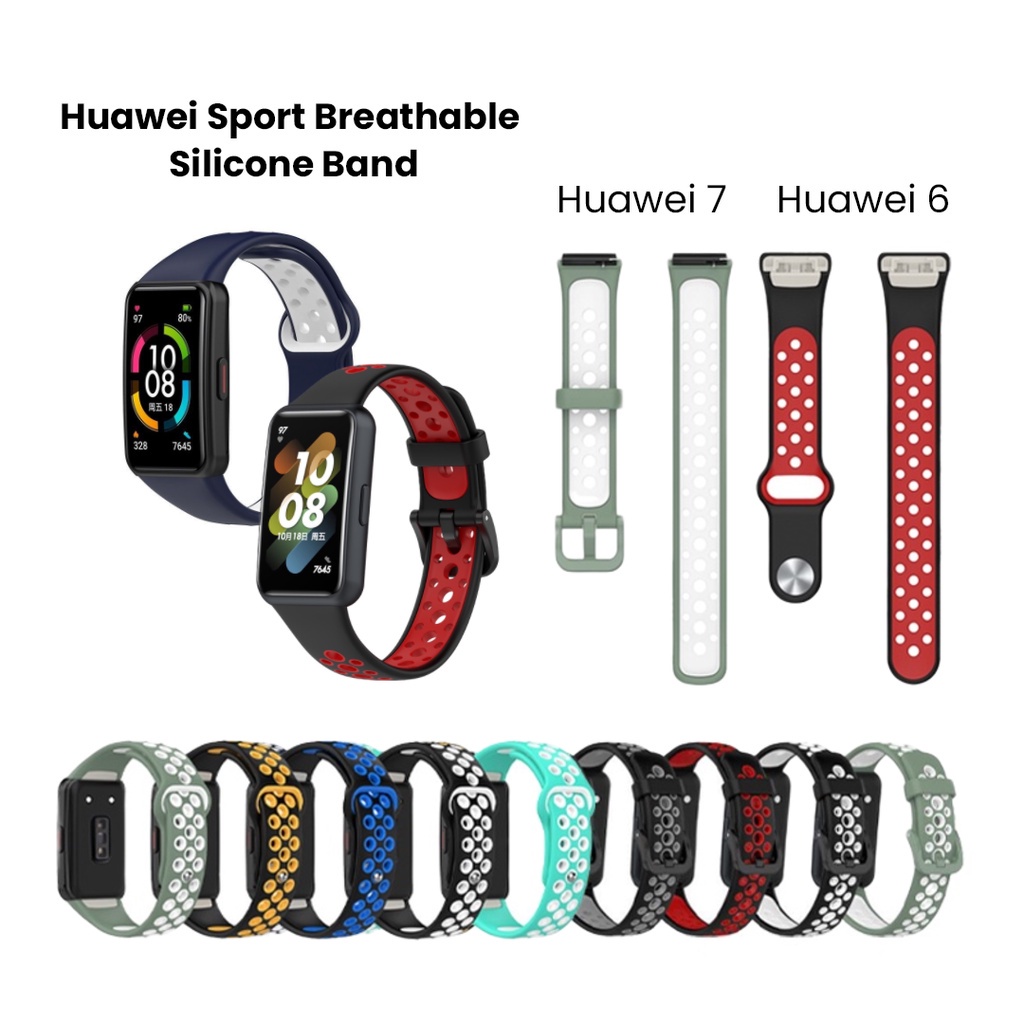 Huawei Sport Breathable Silicone Band Honor Band 6 Huawei Band 6 7 Soft Replacement Strap