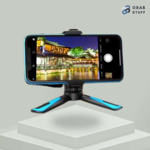 Tripod Stand Hp Mini Alumunium + 1/4 Universal Smartphone Clip / Tripod Hp Meja Dudukan Stand Sandaran Hp Untuk Nonton / Tripod Hp 3 kaki Penahan Kokoh Kuat Stabil Untuk Streaming video / Tripod Mini Handphone Multifungsi Murah Stand Hp Meja Simpel Elegan