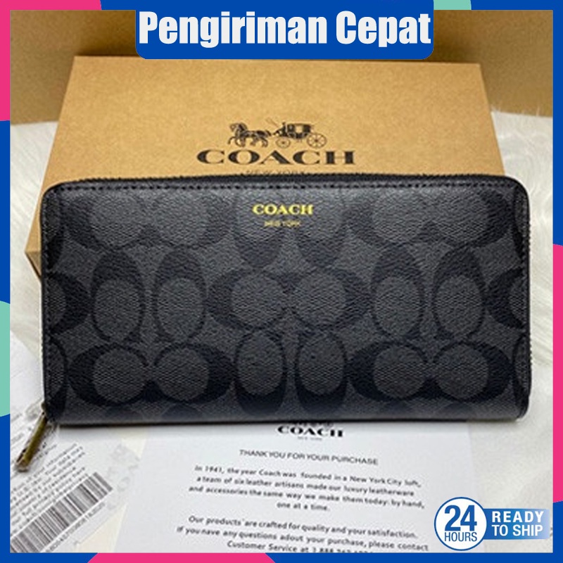 Coach dompet pria/Dompet Pria Wanita Panjang Bahan Kulit PU Leather Premium WATCHKITE BAEOS