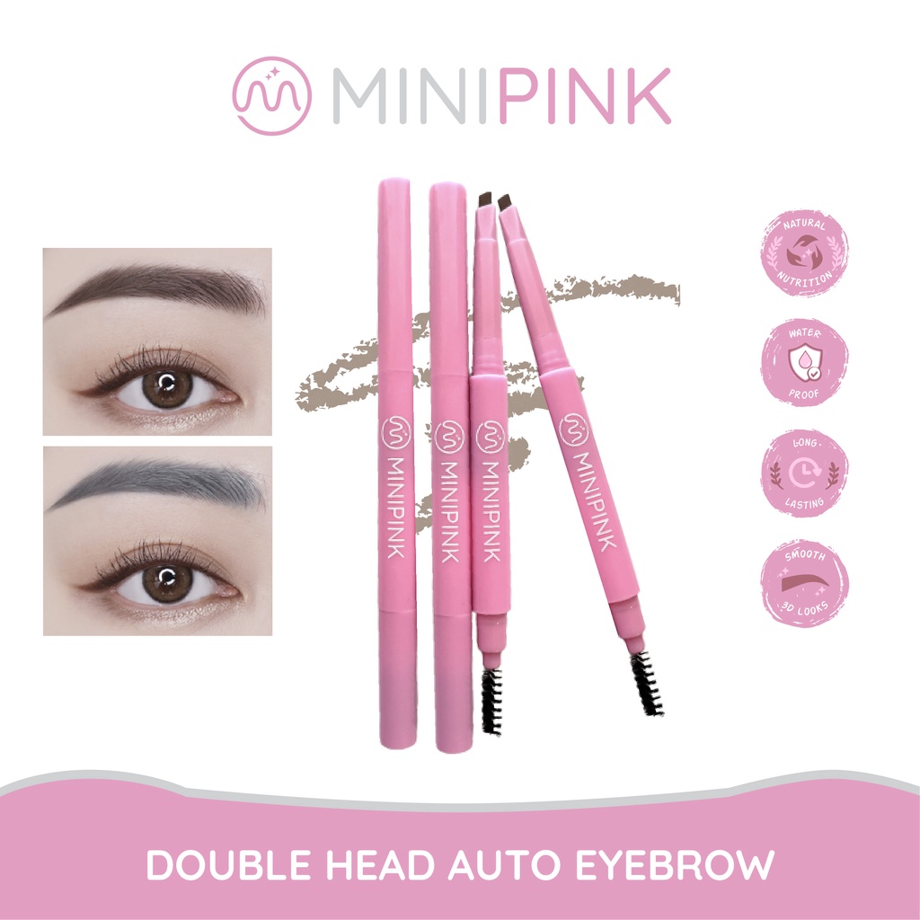 DNM MINIPINK Eyebrow Brow Definer Drawing Pensil Alis Tahan Lama Waterproof Longlasting DN002