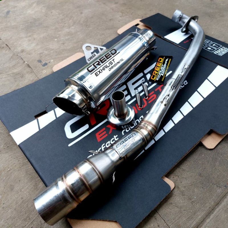 NEW Creed Exhaust TR Knalpot racing Jupiter Z Supra X125 110 Vega R Revo Blade.
