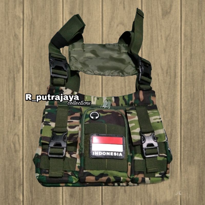 Tas Dada | Tas Dada Tactical  | Tas Dada Pria | Chest Bag | Chest Bag Tactical Tas tas dada loreng NKRI baru