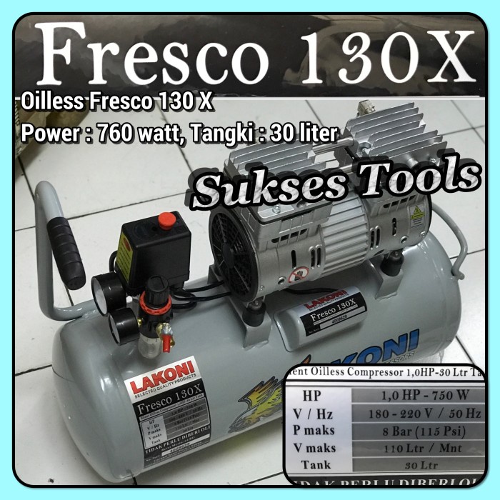 Lakoni Kompressor Oilless Fresco 130 X Kompressor Silent Fresco130 X