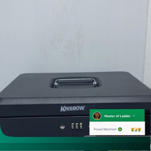 KRISBOW BRANKAS/CASH BOX 12 INCH DENGAN NOMOR KOMBINASI/BRANKAS UANG