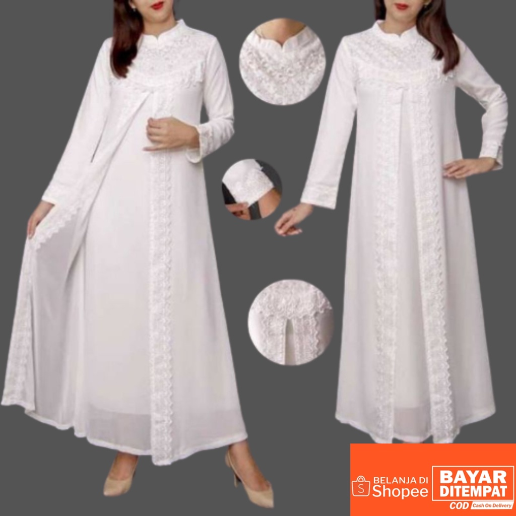 Gamis Putih Tulang Gamis Lebaran Gamis Manasik Gamis Umroh Gamis Kondangan Gamis Putih Tulang Jumbo 
